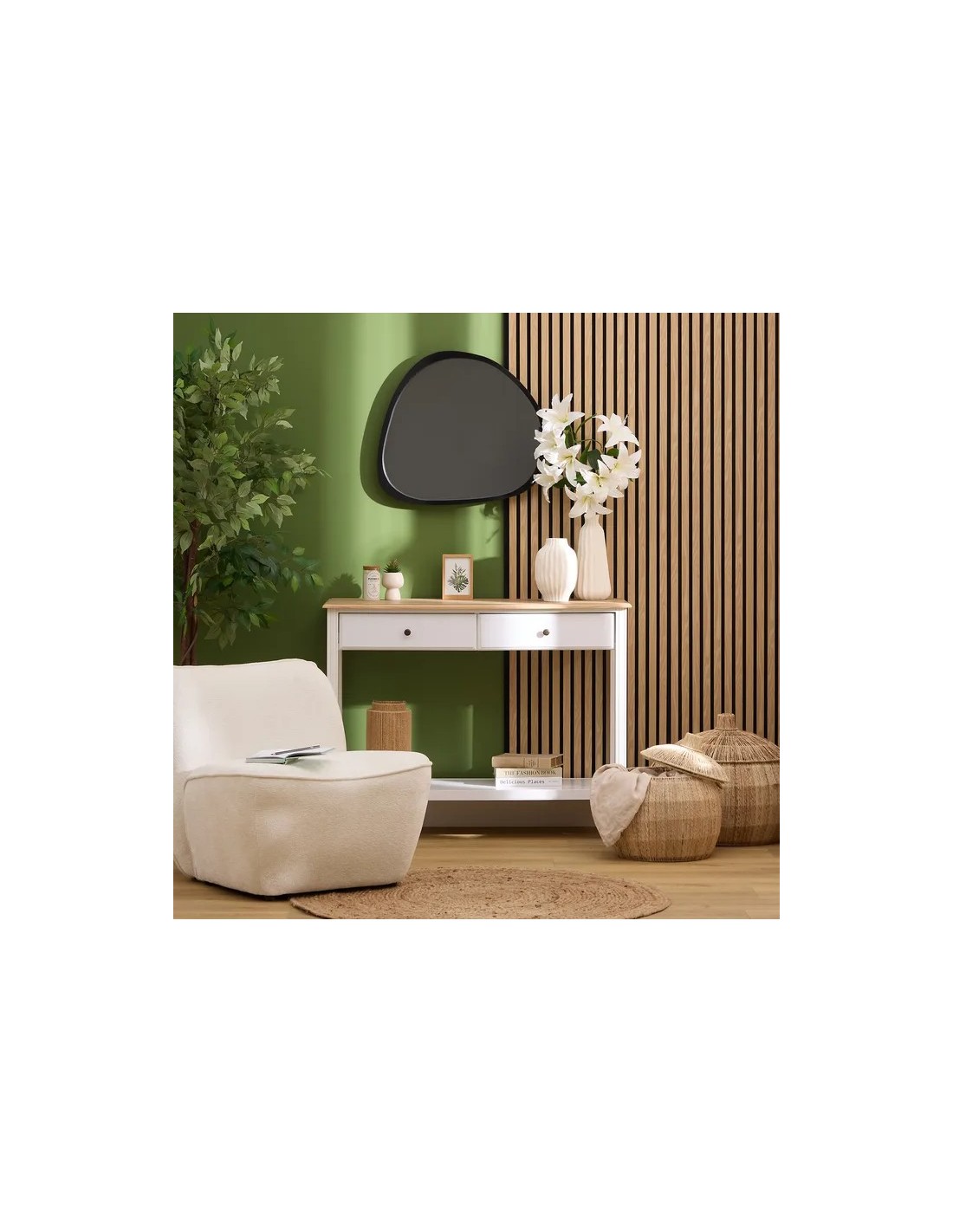 QUADRI E DECORO PARETE: vendita online Pannello decorativo da parete Colva, legno chiaro rovere, 240x60 cm, moderno, design v...