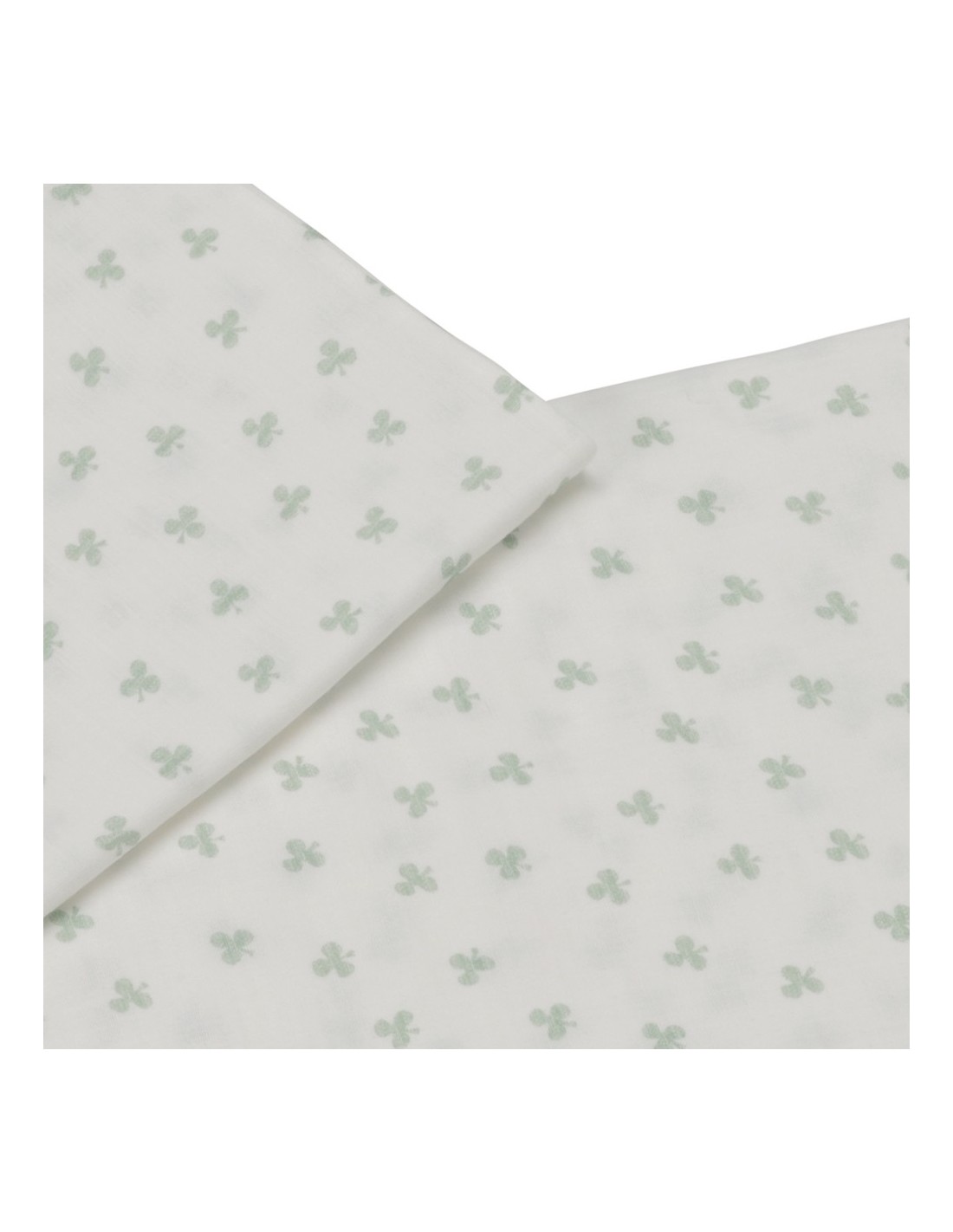 Lenzuolo Sopra con Federa Trifoglio 110x150 cm in Cotone | shopincasa.it