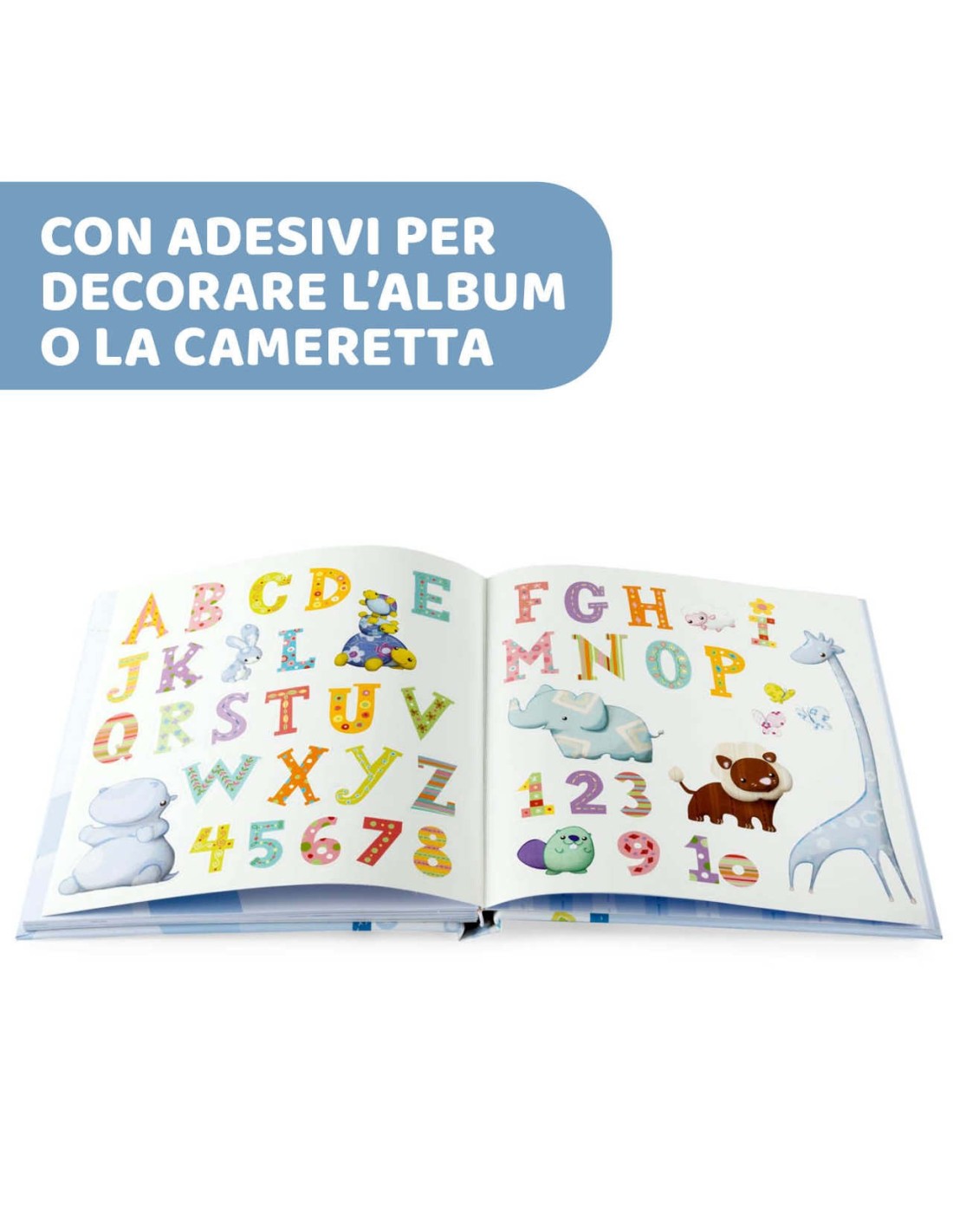 Libro Ricordi Azzurro con Adesivi e Metro Crescita | shopincasa.it