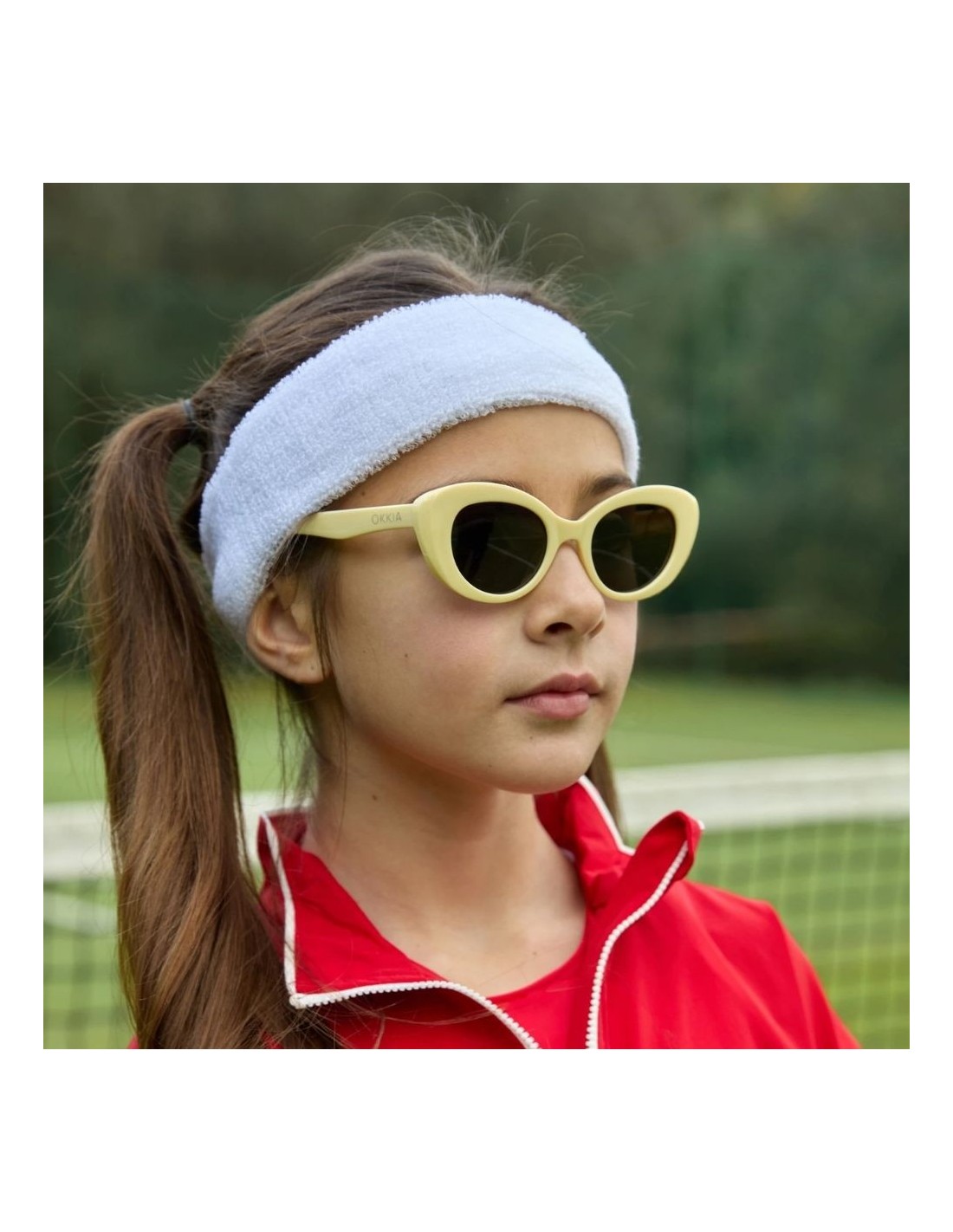 OCCHIALI: vendita online Occhiali da sole OKKIA Parigi gatto, cream, 3-5 anni, per bambine, lenti polarizzate, TPEE flessibil...