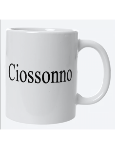 TAZZE CAFFE' E LATTE: vendita online MUG BIANCA MAT 32,5CL CIOSSONNO in offerta
