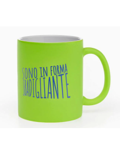 TAZZE CAFFE' E LATTE: vendita online MUG GREEN MAT 32,5CL SBADIGLIANTE in offerta