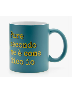 TAZZE CAFFE' E LATTE: vendita online MUG GRIGIO MAT 32,5CL PURE SECONDO ME in offerta