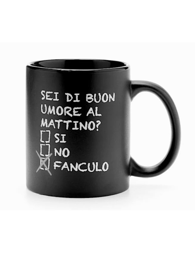 TAZZE CAFFE' E LATTE: vendita online MUG NERA 32,5CL UMORE in offerta