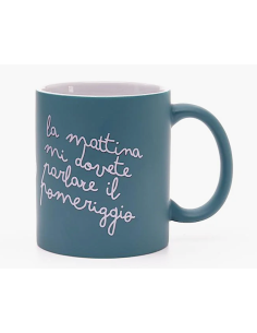 TAZZE CAFFE' E LATTE: vendita online MUG VERDE MAT 32,5CL LA MATTINA in offerta