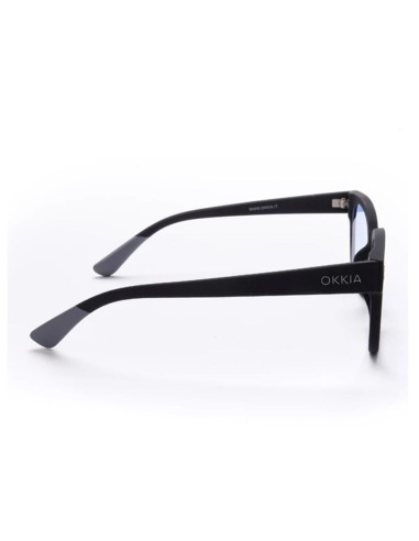 OCCHIALI: vendita online Occhiali da sole OKKIA Giovanni, big frame, nero, lenti blu, rivetti a +, stile audace, design unise...