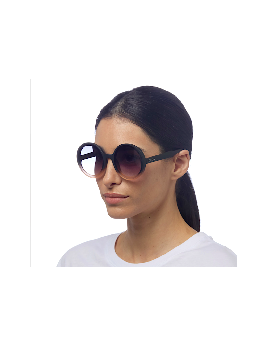 OCCHIALE DA SOLE TONDO BLACK/PINK-BLACK GRADIENT