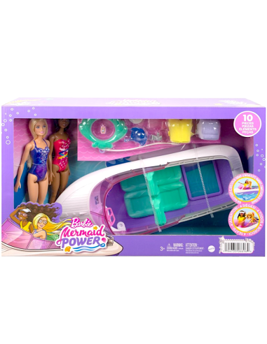 BARBIE HJK58 MOTOSCAFO CON COPPIA BAMBOLE