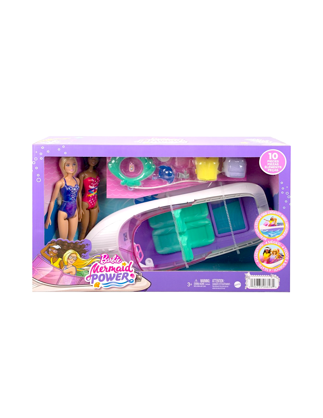 BARBIE HJK58 MOTOSCAFO CON COPPIA BAMBOLE