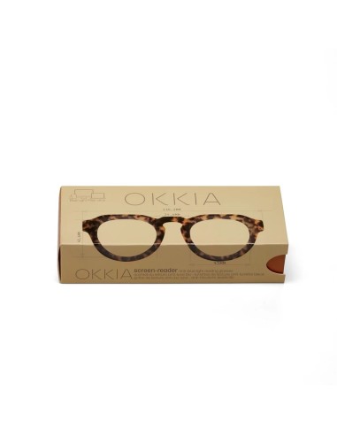 OCCHIALI: vendita online Occhiali da lettura Okkia Zeno Round +1.00, filtro luce blu, soft touch, colore Classic Havana, eleg...