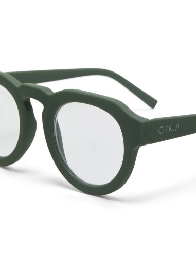 OCCHIALI: vendita online Occhiali da lettura Okkia Zeno Round +1.00, filtro luce blu, colore verde, eleganti, pratici in offerta
