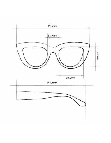 OCCHIALI: vendita online Occhiali da lettura Okkia Claudia +1.50, Big Cat Eye neri, lenti grandi, design femminile, filtro bl...