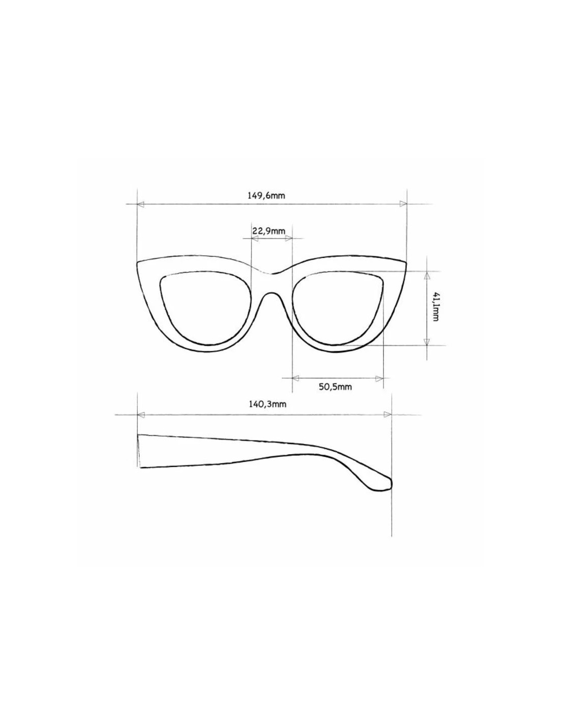 OCCHIALI: vendita online Occhiali da lettura Okkia Claudia +1.50, Big Cat Eye neri, lenti grandi, design femminile, filtro bl...