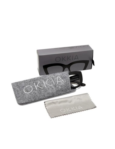 OCCHIALI: vendita online Occhiali da lettura Okkia Claudia +1.50, Big Cat Eye neri, lenti grandi, design femminile, filtro bl...