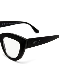 OCCHIALI: vendita online Occhiali da lettura Okkia Claudia +1.50, Big Cat Eye neri, lenti grandi, design femminile, filtro bl...