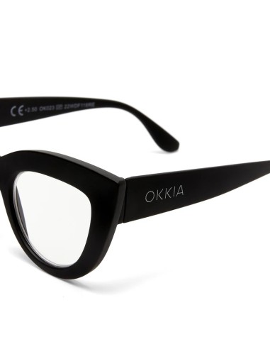OCCHIALI: vendita online Occhiali da lettura Okkia Claudia +1.50, Big Cat Eye neri, lenti grandi, design femminile, filtro bl...