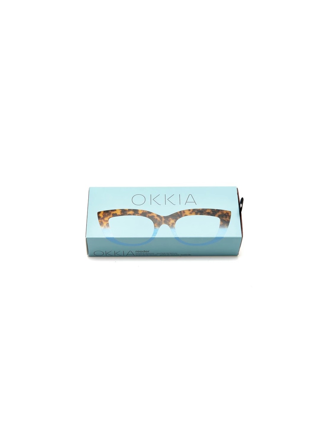 OCCHIALI: vendita online Occhiali da lettura Okkia Claudia +1.00, Big Cat Eye havana e blue, eleganti, donna, soft touch, des...