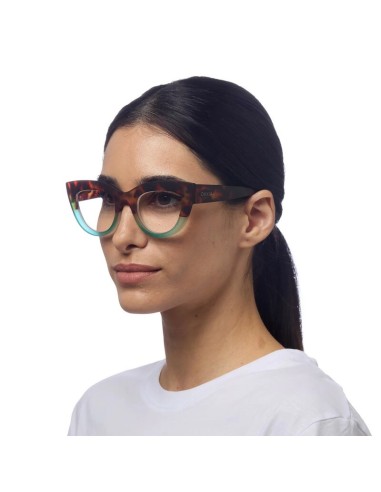 OCCHIALI: vendita online Occhiali da lettura Okkia Claudia +1.00, Big Cat Eye havana e blue, eleganti, donna, soft touch, des...