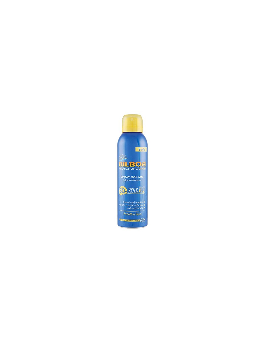 BAZAR IGIENE PERSONA: vendita online Bilboa Bimbi Spray Solare Bambini Multiposizione con Protezione Molto Alta SPF 50+, 150m...