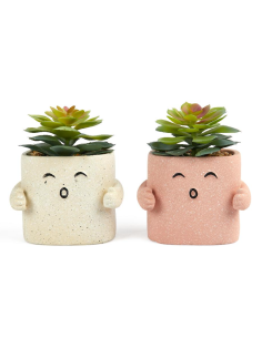 PIANTINA 26104 VASETTO HUG CEMENTO ASSORTITO 12X8X14CM