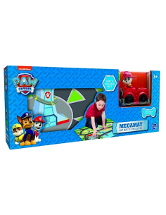 PAW PATROL PAW123040, PLAYMAT IN FELTRO CON VEICOLO, TAPPETO GIOCO MORBIDO, GIOCO BAMBINI +3 ANNI