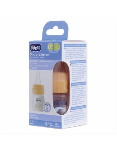 Micro Biberon 60 ml con Tettarella Anticolica in Silicone | shopincasa.it