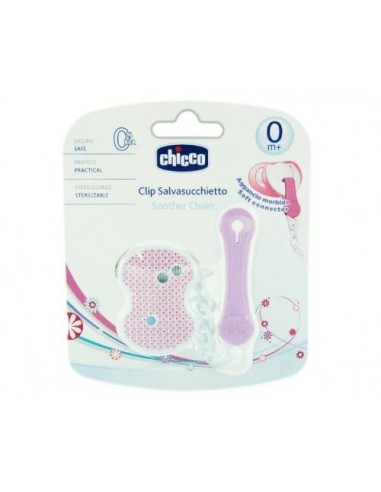Clip Salvasucchietto Rosa con Catenella – Facile da Usare e Sterilizzabile