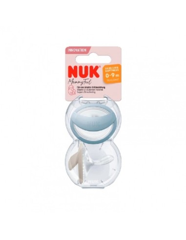Nuk Mommy Feel Ciuccio Silicone 0-9m Blu 2 pz | shopincasa.it