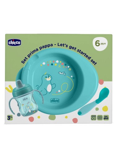 Set Prima Pappa Chicco 6m+ Azzurro – Svezzamento completo | shopincasa.it