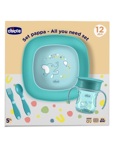 Set Pappa Svezzamento 12m+ Azzurro – Chicco | shopincasa.it