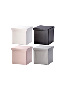 POUF PIEGHEVOLE 117282 ECOPELLE ASSORTITO 38X38X38CM