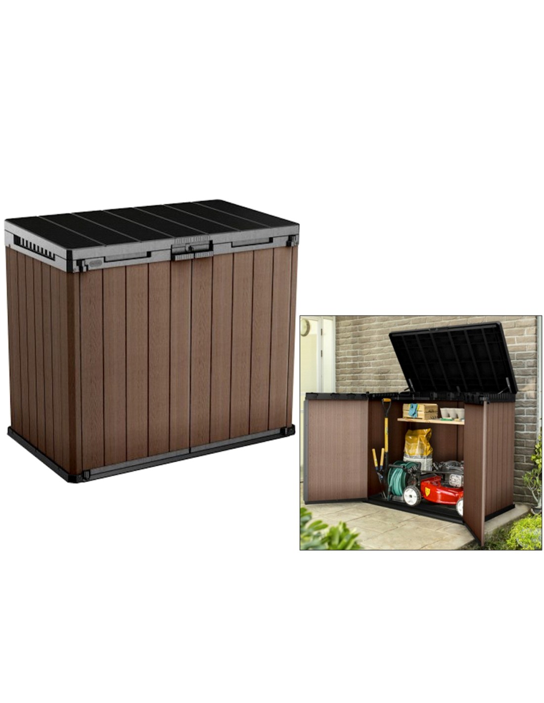 BAULE PORTATTREZZI DARWIN RESINA 140X80X120CM MARRONE