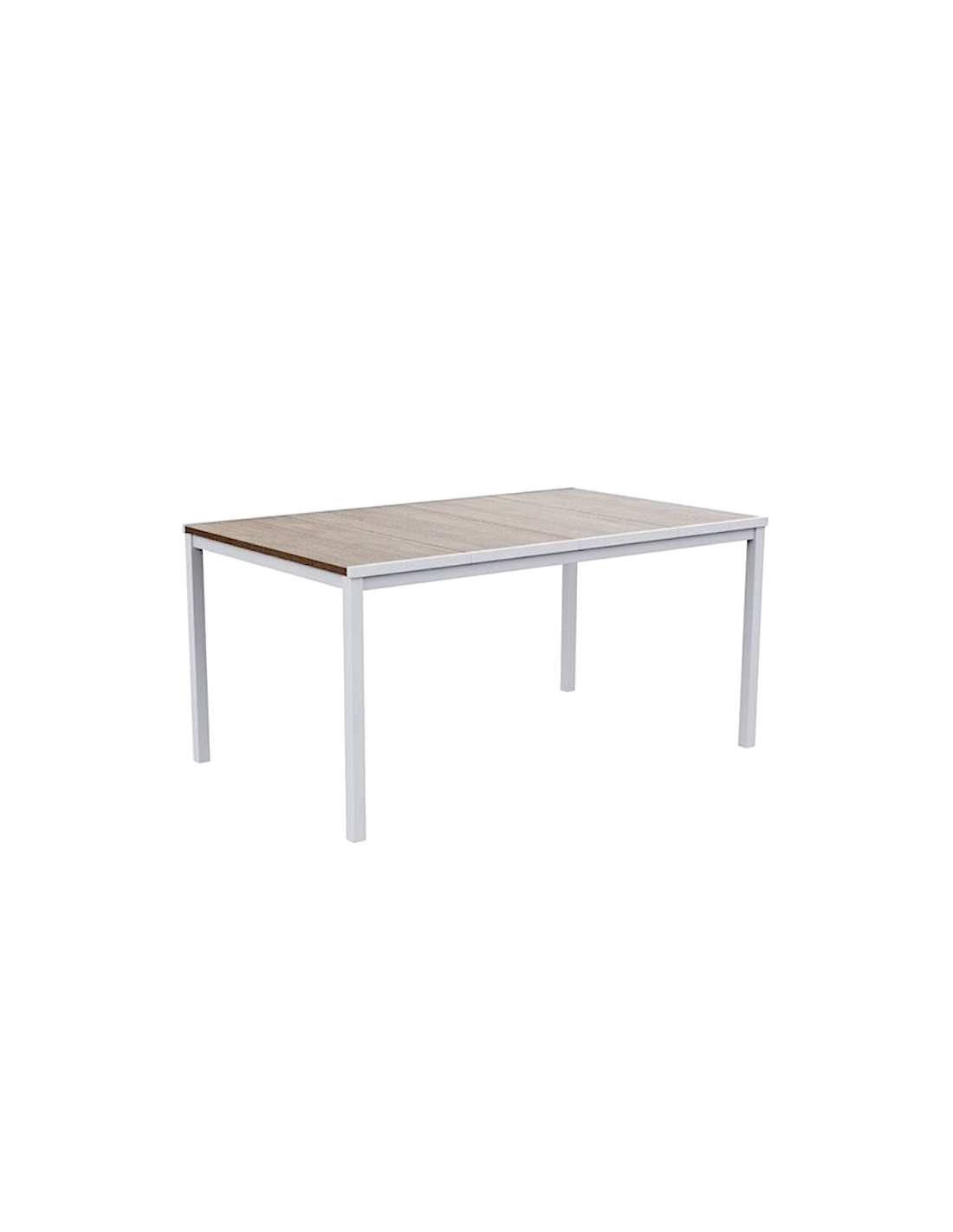 TAVOLO PORTO STRUTTURA BIANCA 160X95X75CM EFFETTO LEGNO