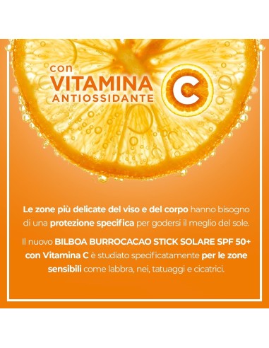 BAZAR IGIENE PERSONA: vendita online Bilboa Stick Solare SPF 50+ con Vitamina C, ideale per le zone sensibili come labbra, ta...