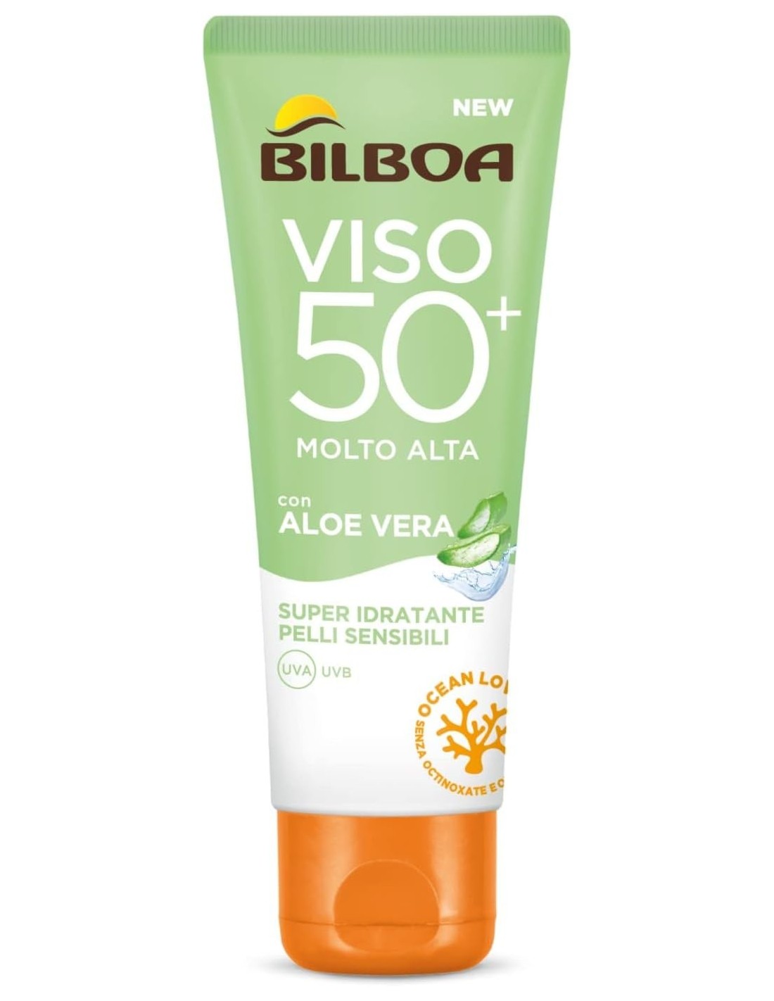 BAZAR IGIENE PERSONA: vendita online Bilboa, Protezione Solare Viso Aloe Sensitive SPF 50+, Crema Solare Alta per Pelli Sensi...