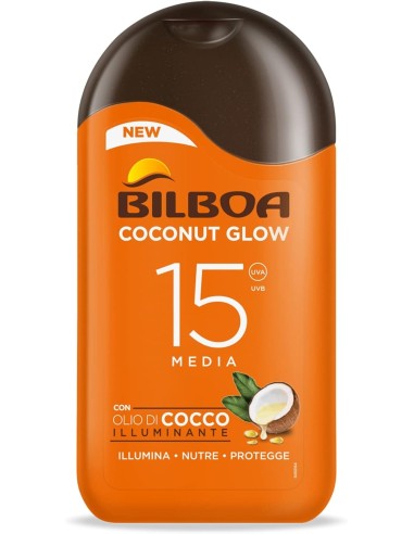 BAZAR IGIENE PERSONA: vendita online Bilboa, Latte Solare Coconut Glow SPF 15, Crema Solare con Olio di Cocco e Vitamina E, L...
