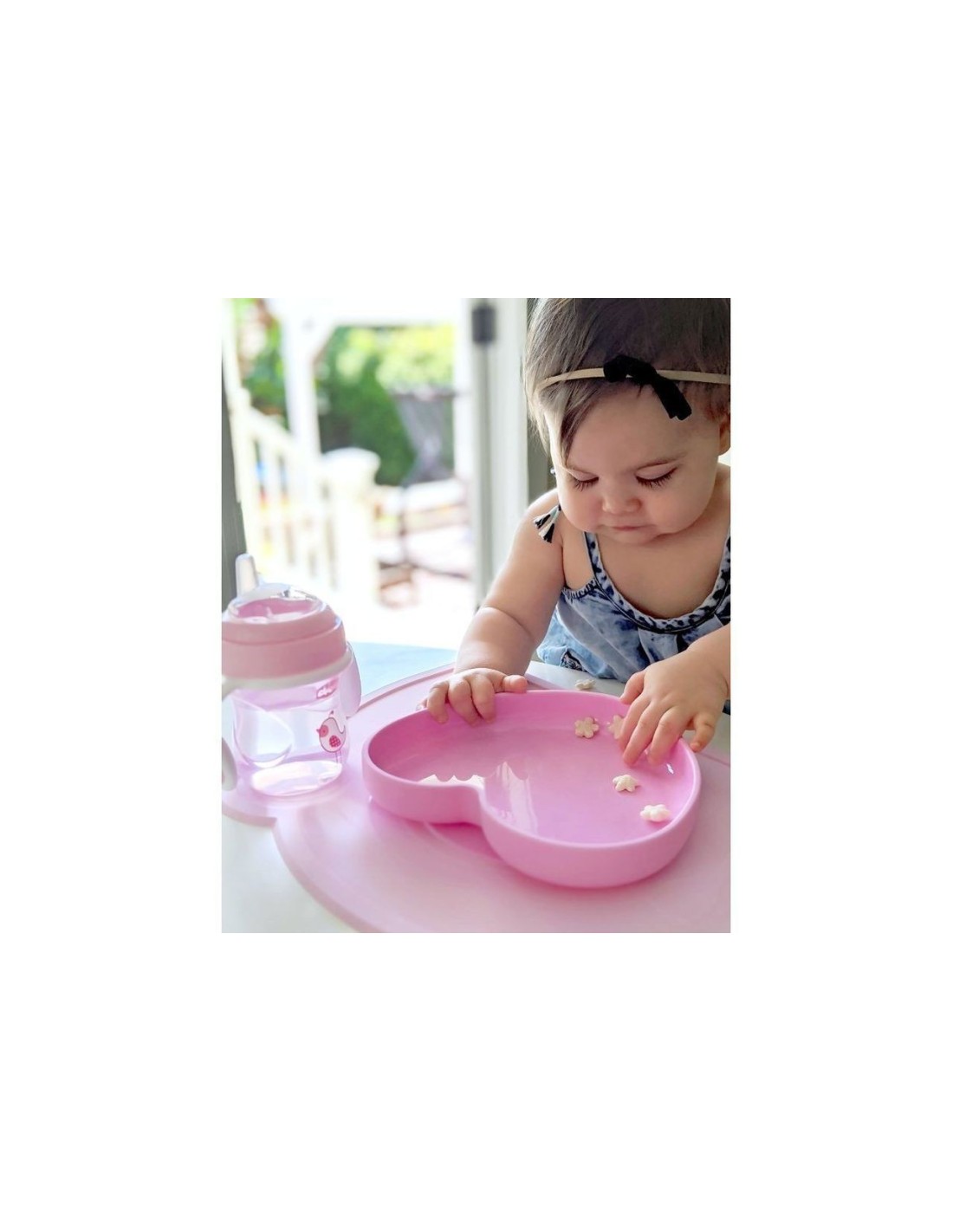 Ciotolina in Silicone Rosa con Ventosa 9M+ | shopincasa.it