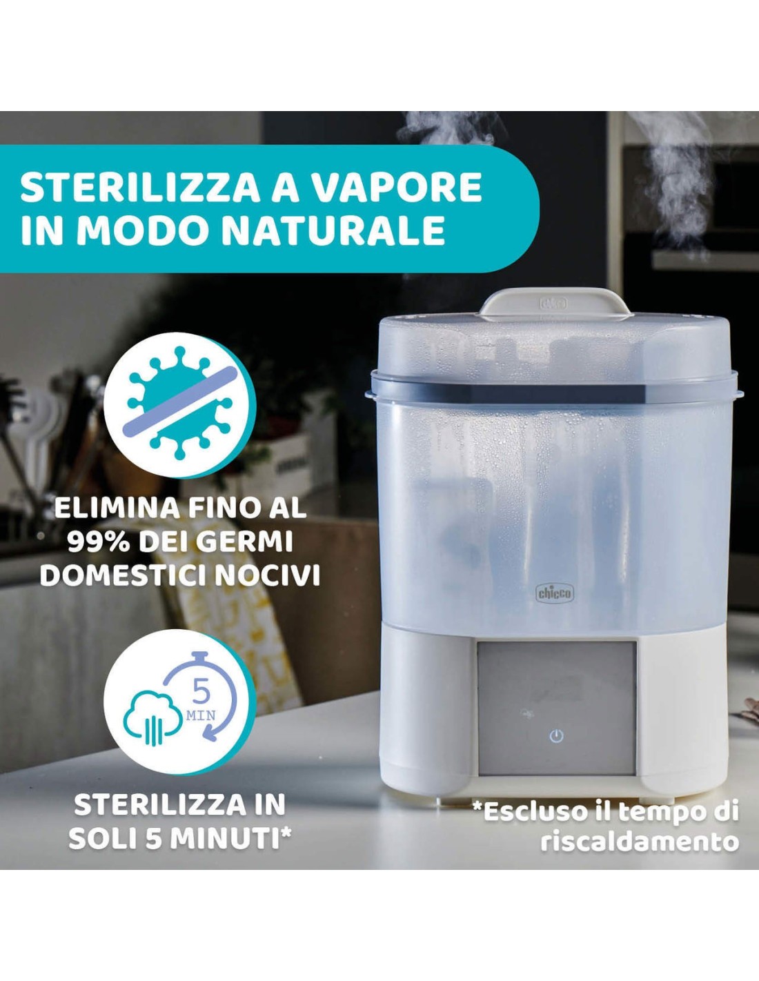 Sterilizzatore Chicco con asciugatura | shopincasa.it