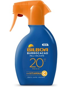 GEL - LACCHE - CREME - SPUME: vendita online Bilboa Burrocacao Spray Solare Trigger SPF 20, Protezione Solare Media per Pelli...