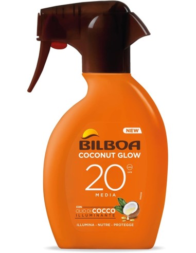 GEL - LACCHE - CREME - SPUME: vendita online Bilboa, Trigger Solare Coconut Glow SPF 20, Crema Solare Spray con Olio di Cocco...
