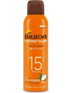 GEL - LACCHE - CREME - SPUME: vendita online Bilboa, BOV Solare Coconut Glow SPF 15, Crema Solare Spray con Olio di Cocco e V...