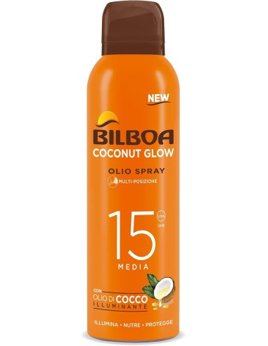 GEL - LACCHE - CREME - SPUME: vendita online Bilboa, BOV Solare Coconut Glow SPF 15, Crema Solare Spray con Olio di Cocco e V...