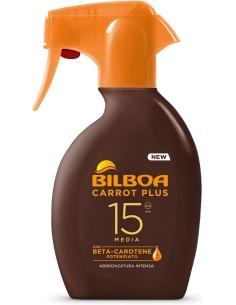 GEL - LACCHE - CREME - SPUME: vendita online Bilboa Carrot Plus, Solare Trigger SPF 15, Abbronzante Corpo, 200 ml in offerta