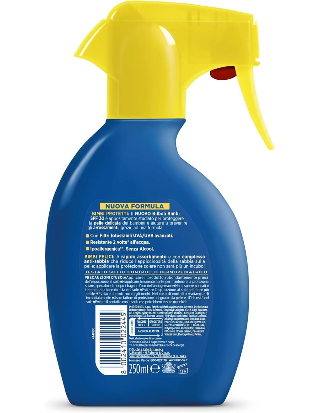 BAZAR IGIENE PERSONA: vendita online Bilboa, Bimbi Trigger Solare Bambini con Protezione SPF 30, 250 ml in offerta