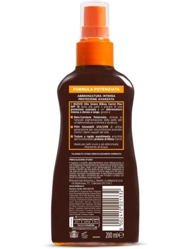 CREME SOLARI: vendita online Bilboa Carrot Plus, Olio Solare Spray SPF 10, Olio Abbronzante Corpo - 200 ml in offerta