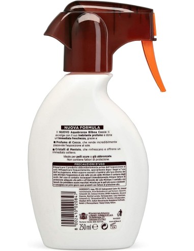BAZAR IGIENE PERSONA: vendita online Bilboa Aquabronze Abbronzante Cocco, Acqua Solare con Cristalli di Mentolo e Profumo di ...