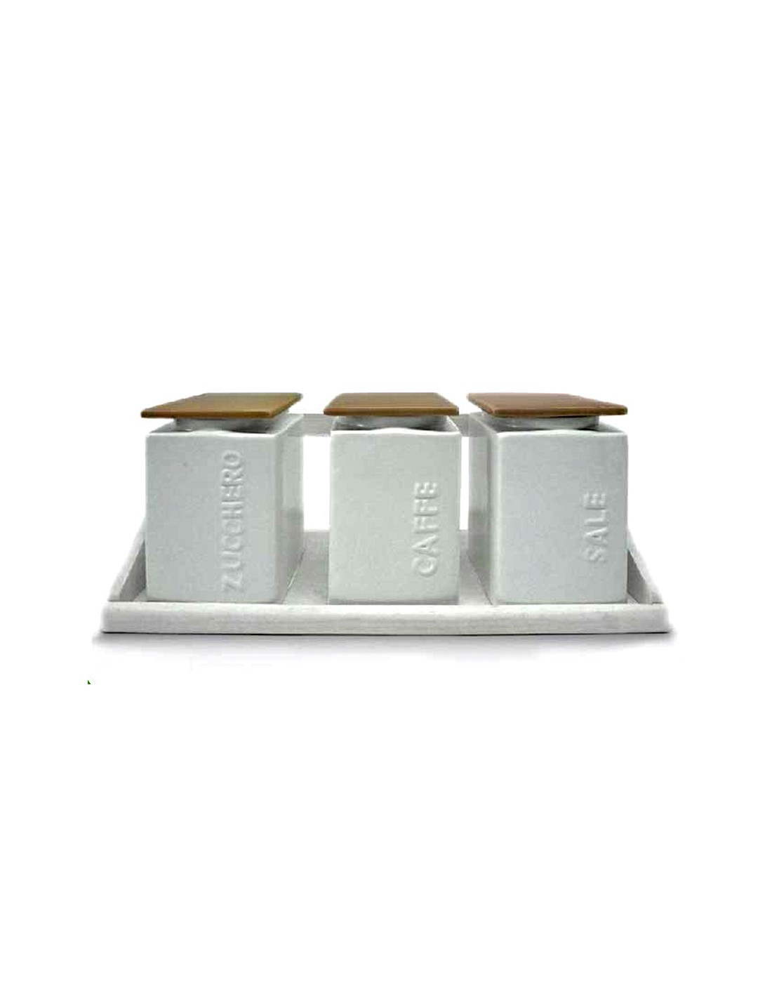 TRIS BARATTOLI 82163 CERAMICA CON MENSOLA