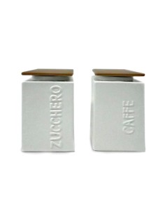 COPPIA BARATTOLI 82164 CERAMICA CAFFE/ZUCCHERO
