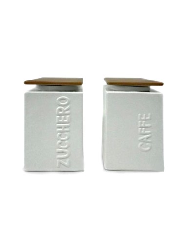 COPPIA BARATTOLI 82164 CERAMICA CAFFE/ZUCCHERO