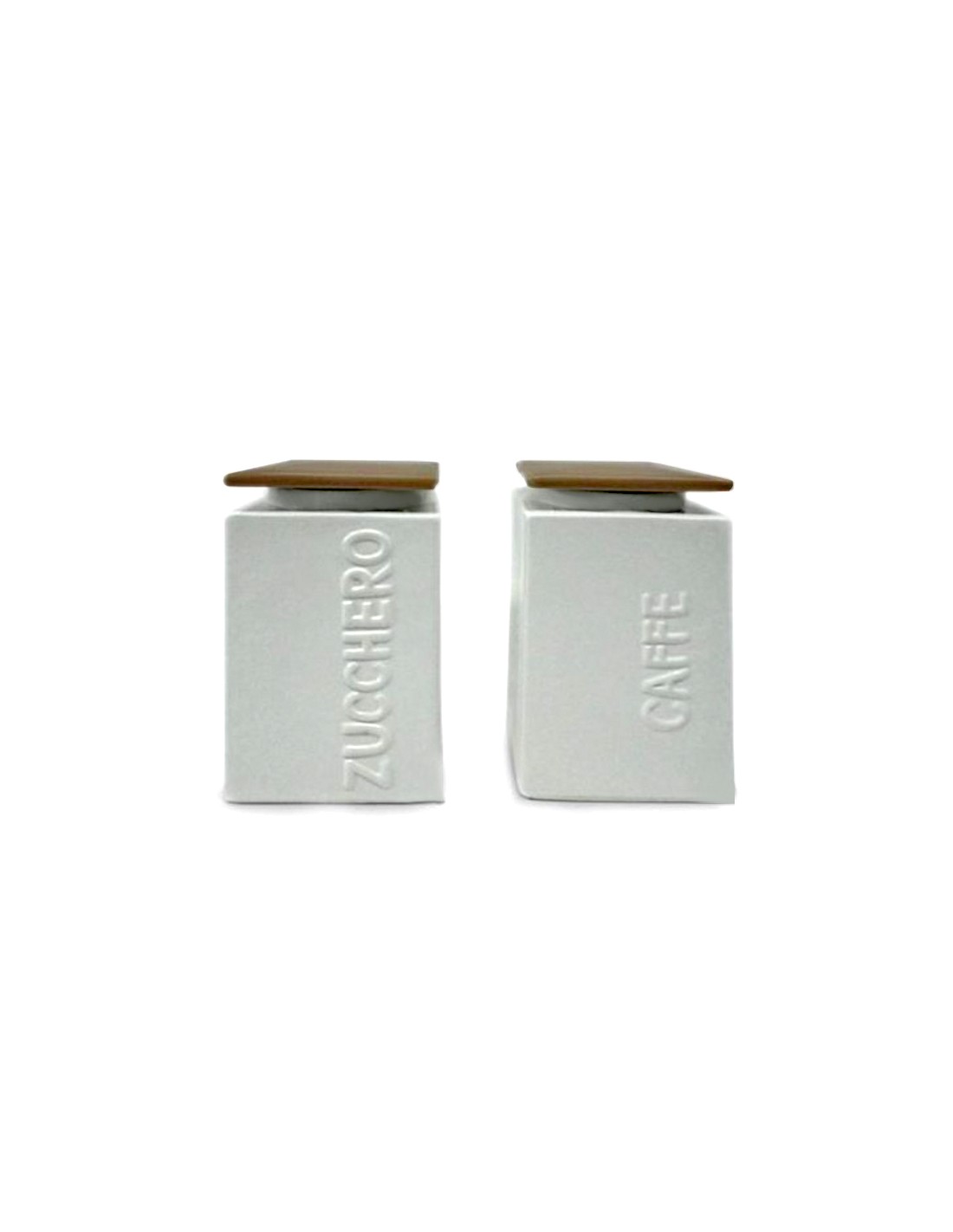 COPPIA BARATTOLI 82164 CERAMICA CAFFE/ZUCCHERO
